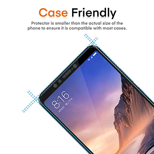 ivoler [3 Unidades] Protector de Pantalla para Xiaomi Mi MAX 3, [Cobertura Completa] Cristal Vidrio Templado Premium, [Dureza 9H] [Anti-Arañazos] [Sin Burbujas]
