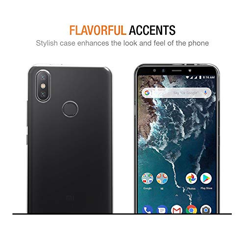 ivoler Funda Carcasa Gel Transparente para Xiaomi Mi A2, Ultra Fina 0,33mm, Silicona TPU de Alta Resistencia y Flexibilidad