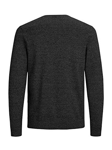 Jack & Jones Jjebasic Knit V-Neck Noos suéter, Gris (Dark Grey Melange Dark Grey Melange), Large para Hombre