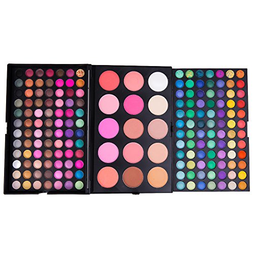 JasCherry Paleta de Sombras de Ojos 183 Colores de Maquillaje Set Kit de alta Calidad Cosmético - Incluye sombra de ojos, Blush Colorete, polvo de acabado