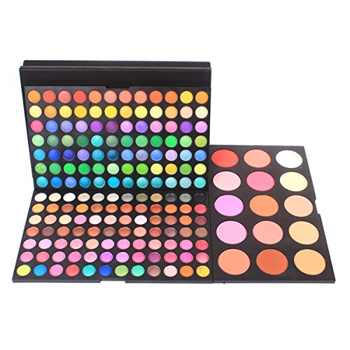 JasCherry Paleta de Sombras de Ojos 183 Colores de Maquillaje Set Kit de alta Calidad Cosmético - Incluye sombra de ojos, Blush Colorete, polvo de acabado