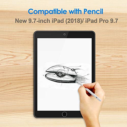 JETech Protector de Pantalla compatible iPad (9,7 Pulgadas, 2018/2017 Modelo, 6ª / 5ª generación), iPad Air 1, iPad Air 2, iPad Pro 9,7", Vidrio Templado