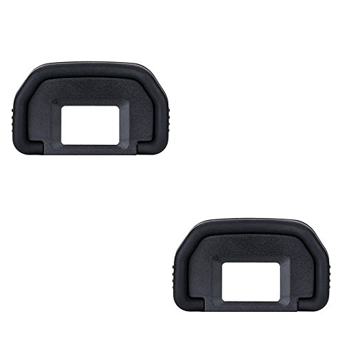 JJC Visor Ocular Eyecup para Canon EOS 6D, 6D Mark II, 5D, 5D Mark II , 80D, 70D, 60D , 50D , 40D, 30D, 20Da, 20D, 10D, D60, D30, A2E, A2 Cámaras Reemplazo de Canon Eb. Eyepiece (Lote de 2)