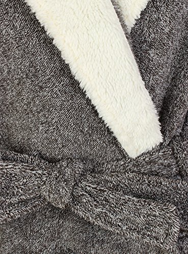 John Christian Bata Polar térmica Super Suave con Capucha – Gris/Crema (XL)