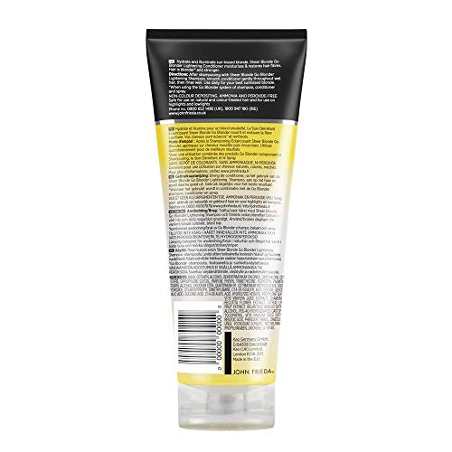 John Frieda Acondicionador Go Blonder Aclarador Pelo 250ml | Pelo Rubio Teñido y Natural