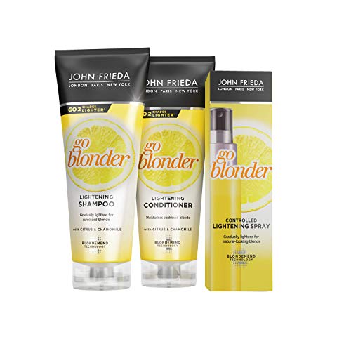 John Frieda Acondicionador Go Blonder Aclarador Pelo 250ml | Pelo Rubio Teñido y Natural