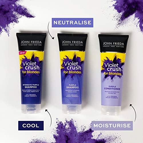 John Frieda Acondicionador Matizador 250ml | Azul | Morado | Pelo Rubio Teñido