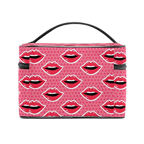 JOJOshop - Bolsa organizadora de maquillaje para labios femeninos para viajes, tamaño grande para niñas y mujeres