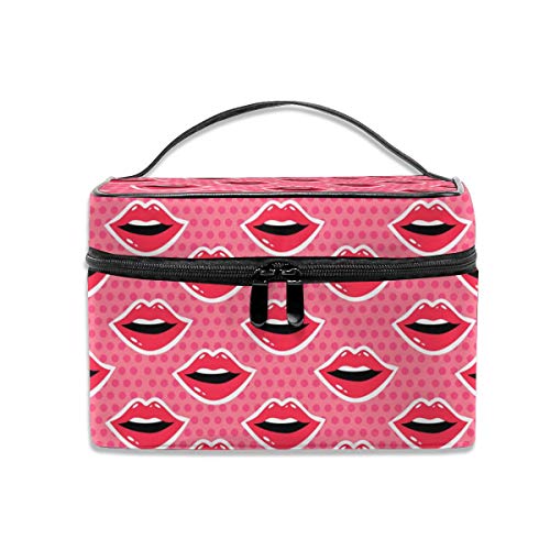 JOJOshop - Bolsa organizadora de maquillaje para labios femeninos para viajes, tamaño grande para niñas y mujeres