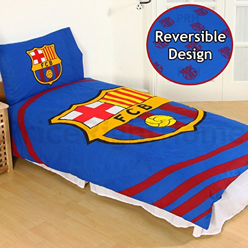 Juego de funda de edredón y almohada para cama individual oficial del FC Barcelona 'Pulse'