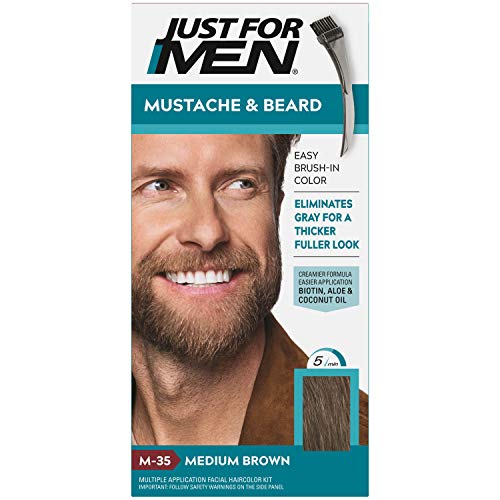 Just For Men Brush-In Color Gel Mustache & Beard Medium Brown M-35