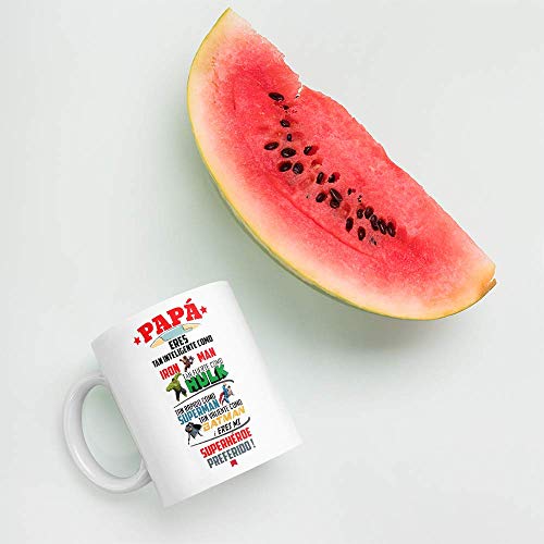 Kembilove Taza de Café para Papá Eres mi Superhéroe Preferido – Taza de Desayuno para Regalar el día del Padre – Tazas de Café y Té para Padres y Abuelos – Regalo Original