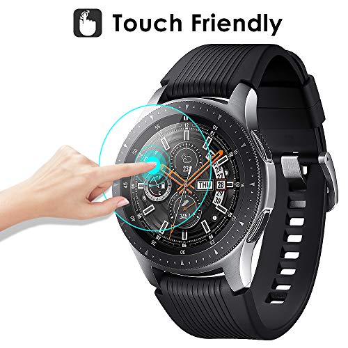 KIMILAR Pantalla Compatible con Samsung Galaxy Watch 46mm / Gear S3 Protector Pantalla, Templado Vidrio Compatible con Galaxy Watch 46mm & Gear S3 Frontier/Classic - 9H Dureza Anti-rasguñe