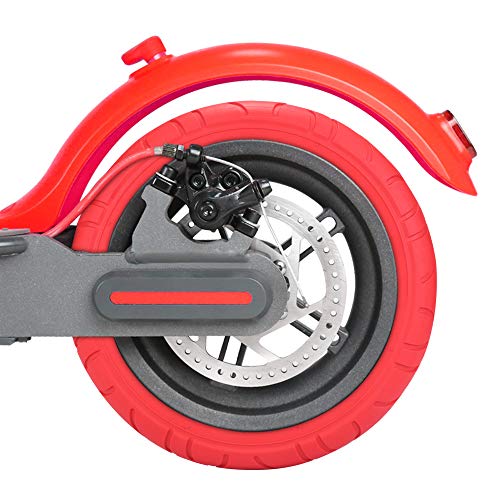 Konesky Neumático para Patinete Electrico, Reforma de DIY 10 Pulgadas Ruedas de Reemplazo Antideslizamiento Scooter Eléctrico Compatible con Xiaomi M365 (2 Pieces Rojo)