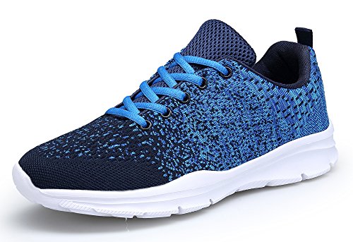 KOUDYEN Zapatillas Deportivas de Mujer Hombre Running Zapatos para Correr Gimnasio Calzado Unisex,XZ746-W-blue-EU36