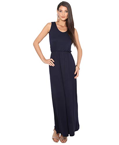 KRISP Vestido Mujer Tallas Grandes Largo Casual Ibicenco De Día Ropa Hippie Online Ofertas, (Azul Marino (3288), 38 EU (10 UK)), 3288-NVY-10