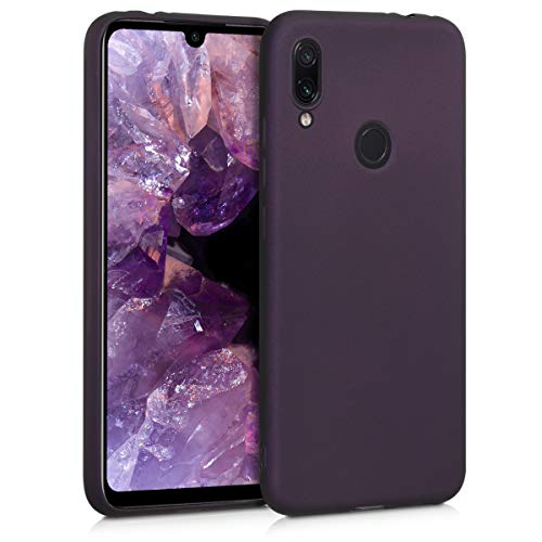 kwmobile Funda Compatible con Xiaomi Redmi Note 7 / Note 7 Pro - Carcasa móvil de Silicona - Protector Trasero en Frambuesa metálico