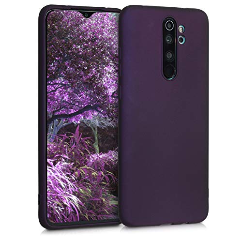 kwmobile Funda Compatible con Xiaomi Redmi Note 8 Pro - Carcasa móvil de Silicona - Protector Trasero en Frambuesa metálico