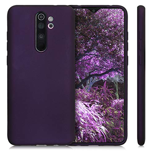 kwmobile Funda Compatible con Xiaomi Redmi Note 8 Pro - Carcasa móvil de Silicona - Protector Trasero en Frambuesa metálico