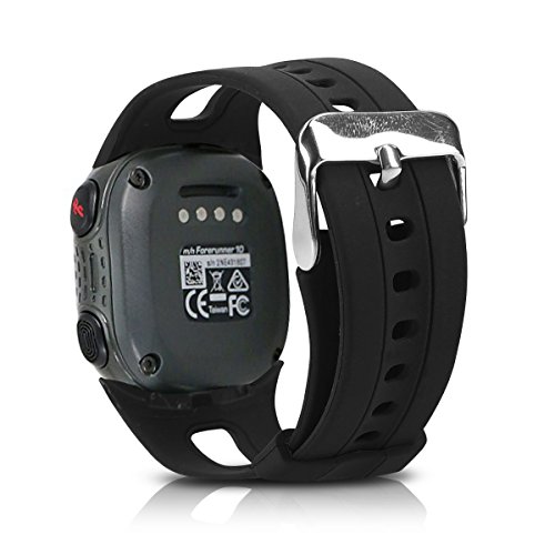 kwmobile Pulsera Compatible con Garmin Forerunner 10/15 - Brazalete de Silicona en Negro sin Fitness Tracker