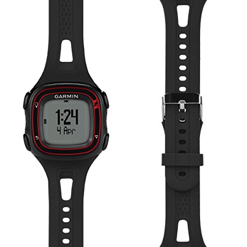 kwmobile Pulsera Compatible con Garmin Forerunner 10/15 - Brazalete de Silicona en Negro sin Fitness Tracker