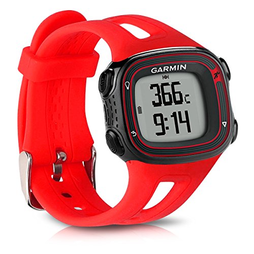 kwmobile Pulsera Compatible con Garmin Forerunner 10/15 - Brazalete de Silicona en Rojo sin Fitness Tracker