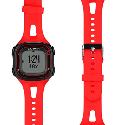 kwmobile Pulsera Compatible con Garmin Forerunner 10/15 - Brazalete de Silicona en Rojo sin Fitness Tracker