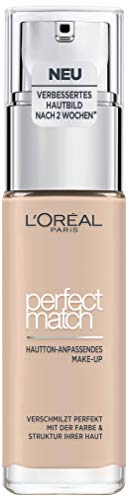 L 'Oréal Paris Foundation Perfect Match, maquillaje líquido, cobertura e hidratación para una tez natural - 1R / 1C Rose Ivory, 30 ml