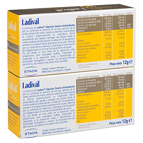 Ladival Cápsulas Solares Antioxidantes para un bronceado homogeneo - 30 Unidades