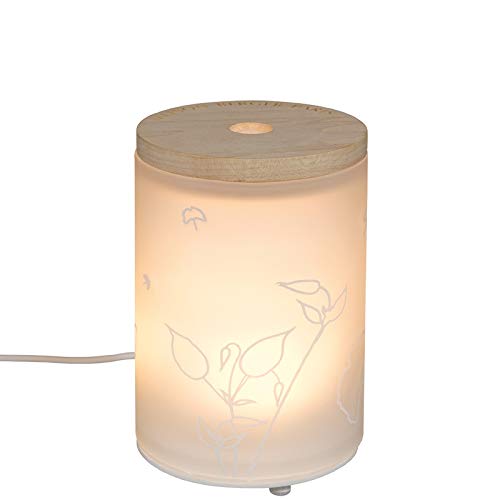 Lampe Berger Aroma Happy - Difusor eléctrico (Cristal, Satinado, 475 ml), Color Blanco