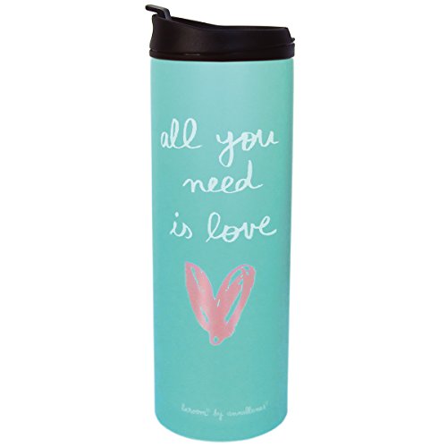 Laroom All You Need Is Love Termo Para Líquidos, Acero Inoxidable, Azul, 400ml