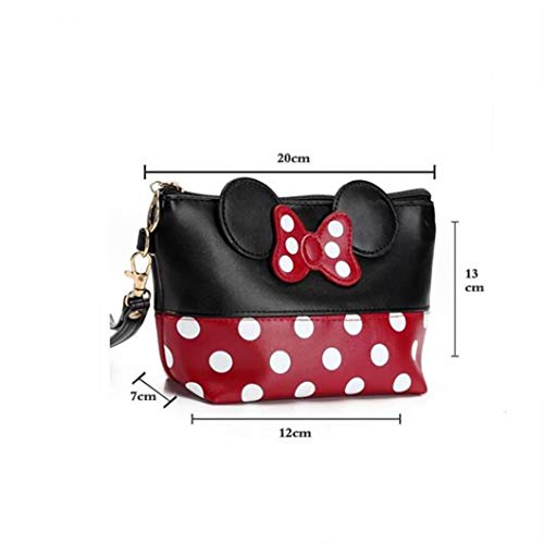 Las Orejas De Minnie Mouse Estilo De Los Lunares Bolsa De Cosméticos - Multifunción Del Maquillaje Del Bolso De Viaje Con Cierre De Cremallera