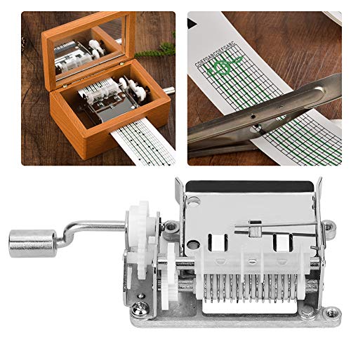 Leftwei Movimiento de Caja de música de 4.1 x 1.8 x 1.1in, Exquisito Movimiento de manivela Duradero y Respetuoso con el Medio Ambiente, para la producción de Cajas de música de Regalos navideños