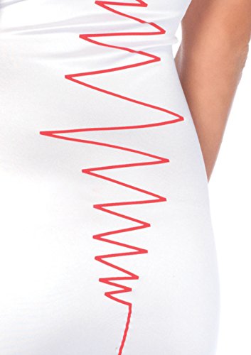 Leg Avenue Heart Stopping Nurse Disfraz de enfermera Mujer Color Blanco Rojo M