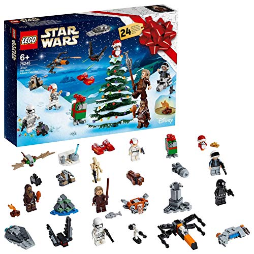 LEGO Star Wars - Calendario de Adviento 2019, Set de Cuenta Atrás para Navidad con 24 Juguetes de Construcción, Incluye 6 Minifiguras y 4 Droides (75245)