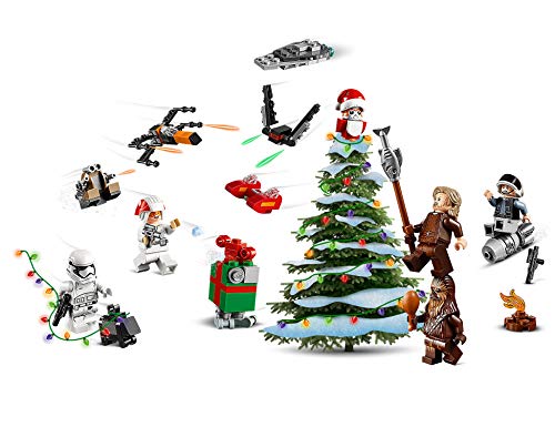 LEGO Star Wars - Calendario de Adviento 2019, Set de Cuenta Atrás para Navidad con 24 Juguetes de Construcción, Incluye 6 Minifiguras y 4 Droides (75245)