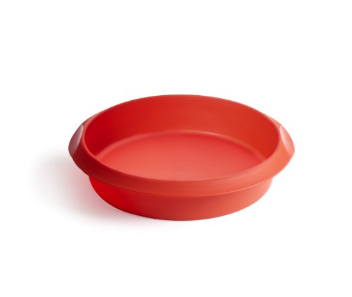 Lékué Classic - Molde redondo para tartas, 24 cm, color rojo