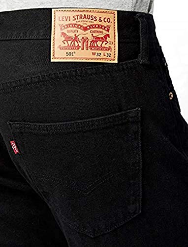 Levi's 501 Original Fit Jeans Vaqueros, Black 0165, 30W / 30L para Hombre