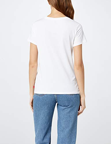 Levi's The Perfect Tee, Camiseta, Mujer, Blanco (Batwing White Graphic 53), L