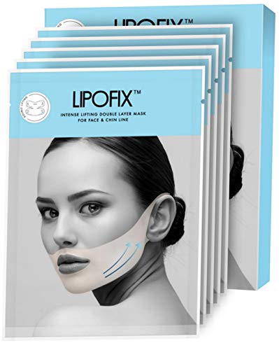 LipoFix - Máscaras de doble capa para reducir la barbilla (5 unidades)