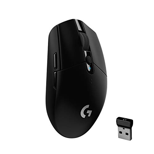 Logitech G305 Lightspeed Ratón Gaming Inalámbrico, Captor HERO 12,000 DPI, Ultra-ligero, Batería de 250h, Memoría Integrada, Compatible con PC/Mac , Negro