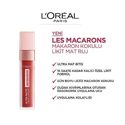 L'Oral Paris Les Macarons Langhoudende Matte Lipstick - 836 Infinite Vanilla Roze 6,7 ml