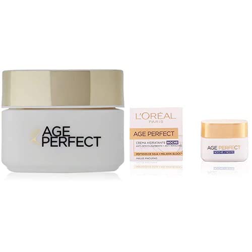 L'Oreal Paris Dermo Expertise Age Perfect Rutina, Crema de Día y Crema de Noche, Pieles Maduras