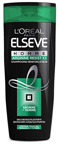 L'Oréal Paris, Elsève. Champú Arginina Resist para cabellos frágiles con tendencia a la caída, para hombre, de 250 ml - Lot de 4