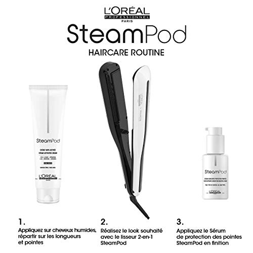 L'Oréal Professionnel Steampod 3.0 - Plancha para cabello fino (150 ml y suero de 50 ml)