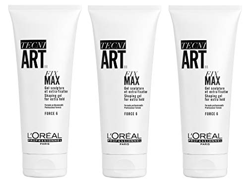 Loreal Professionnel Tecni Art Fix Max - Gel de fijación (3 unidades, 200 ml)