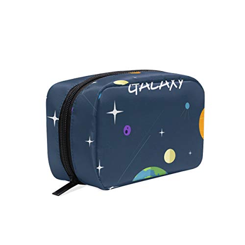 LORONA Galaxies With The World And Other Planets - Bolsa de maquillaje para mujer, diseño de galaxias con el mundo y otros planetas