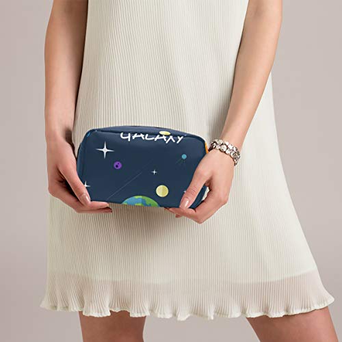 LORONA Galaxies With The World And Other Planets - Bolsa de maquillaje para mujer, diseño de galaxias con el mundo y otros planetas