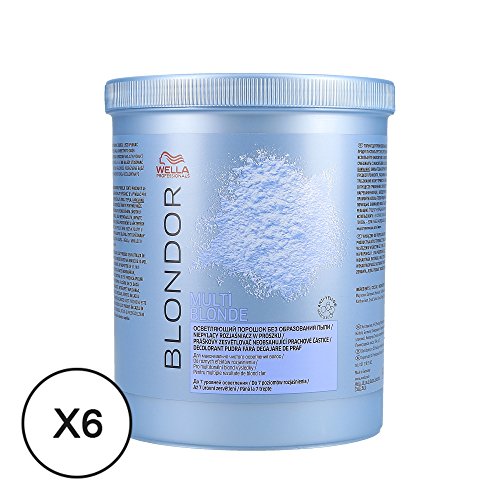  Lote de 6 Wella Blondor polvo decolorante 800 g