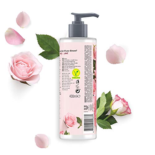 Love Beauty and Planet Lait pour le Corps, Beurre de Muru Muru Naturel et Rose, Eclat Délicat, Certifié Vegan, Bouteille Recyclable 400 ml